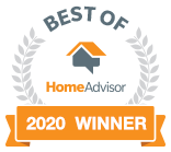Badge from HomeAdvisor reading: Best of HomeAdvisor 2020 winner